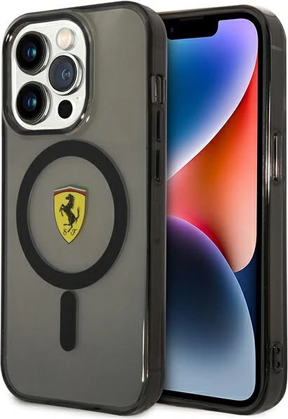 Mbështjellës Ferrari FEHMP14LUKK për iPhone 14 Pro 6.1", MagSafe, i zi