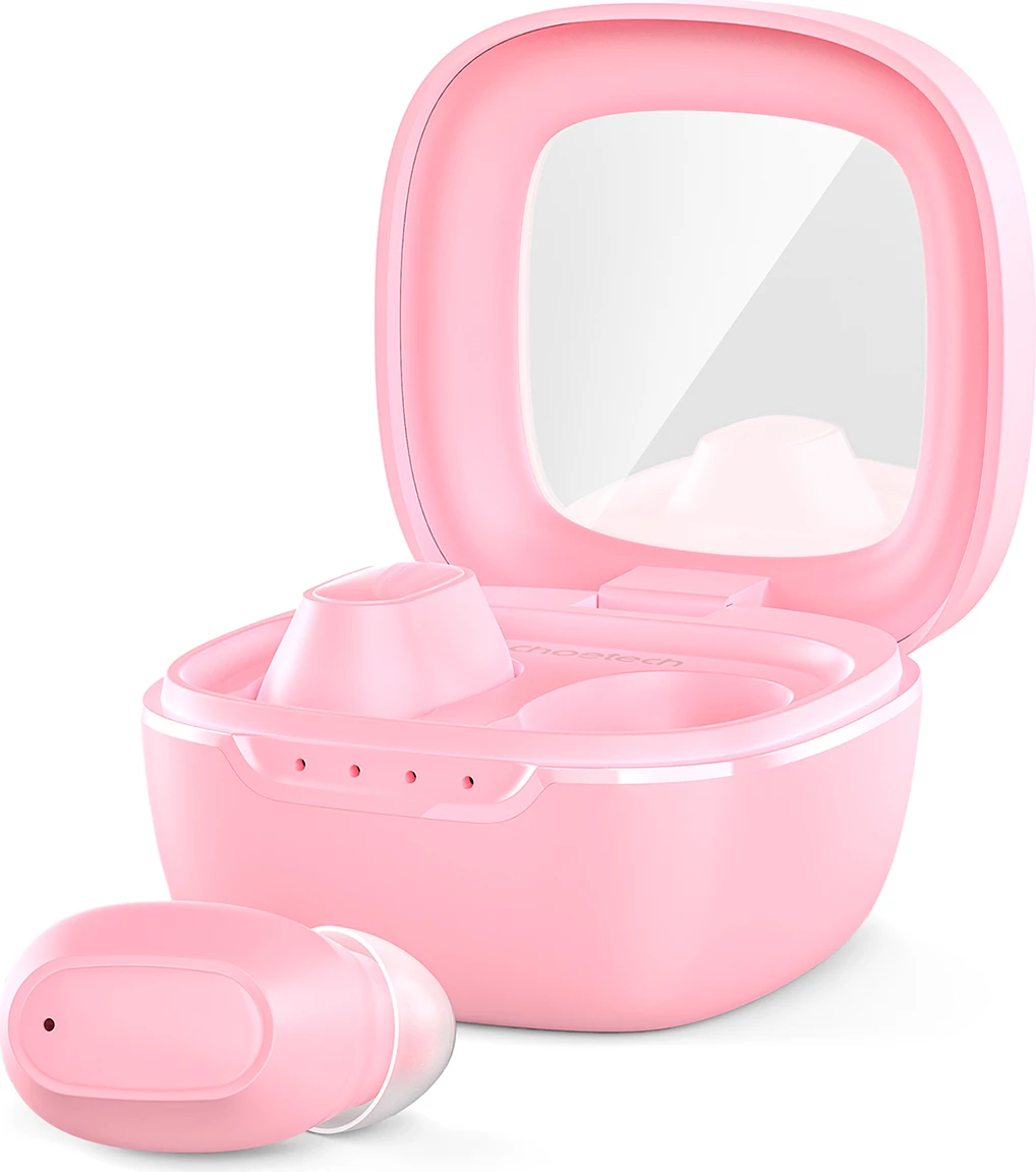 Kufje TWS Choetech MEMS BH-T23-PK, Bluetooth 5.3, USB-C, Rozë