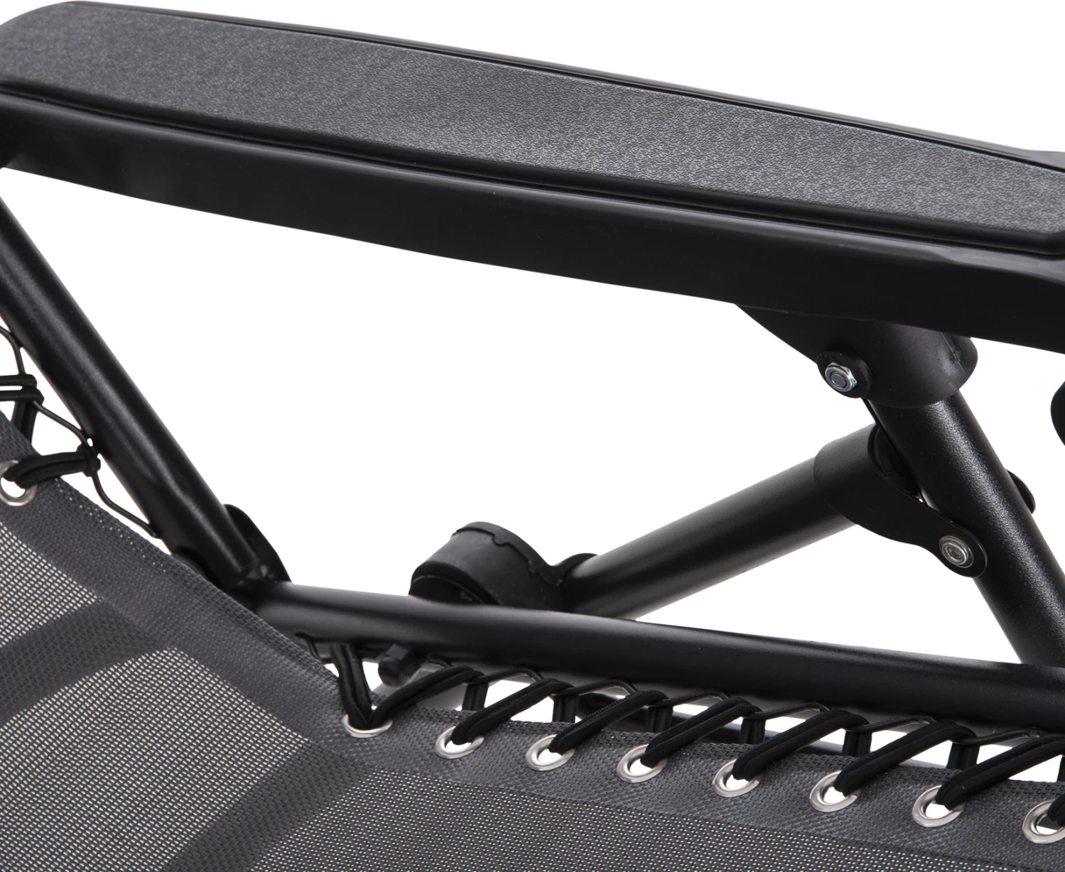 Karrige relaksuese COMPANION, tekstilene gri, metal i zi, 67x145x110cm, set prej 2 copash