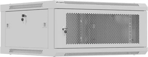 Kasë rack LANBERG 19" 4U 600x600, varëse, ngjyrë hiri, derë me vrima