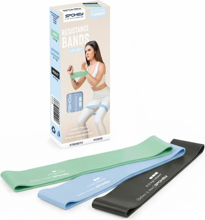 Set shirita rezistence Spokey FLEX, të zeza