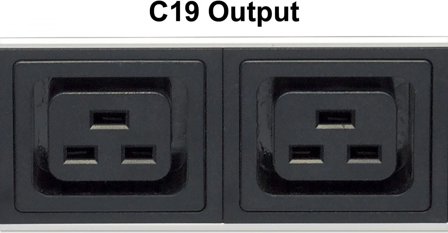 Shiriti i Shpërndarjes së Energjisë Intellinet 163613, 19" 1U, 8x priza C19, 110-250V/16A, kabllo 2m, ngjyrë zi-argjend