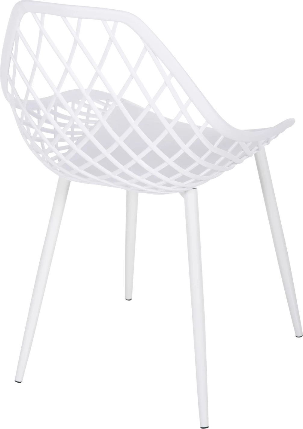 Karrige polipropileni LIO FH9524.11, ngjyrë e bardhë, këmbë metalike të bardha, 52x53x82H cm