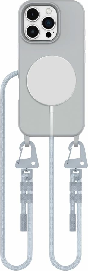 Mbështjellës Tech-Protect Magnecklace me litar për iPhone 16 Pro Max, Gri