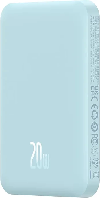 Powerbank Baseus Magnetic Mini 5000mAh, 20W, USB-C, Blu