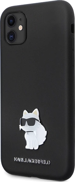 Mbështjellës Karl Lagerfeld KLHCN61SMHCNPK për iPhone 11/XR, silikon, i zi