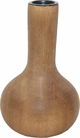 Mbajtës qirinjsh prej druri, natyral, SCANDI, 8x8x13cm