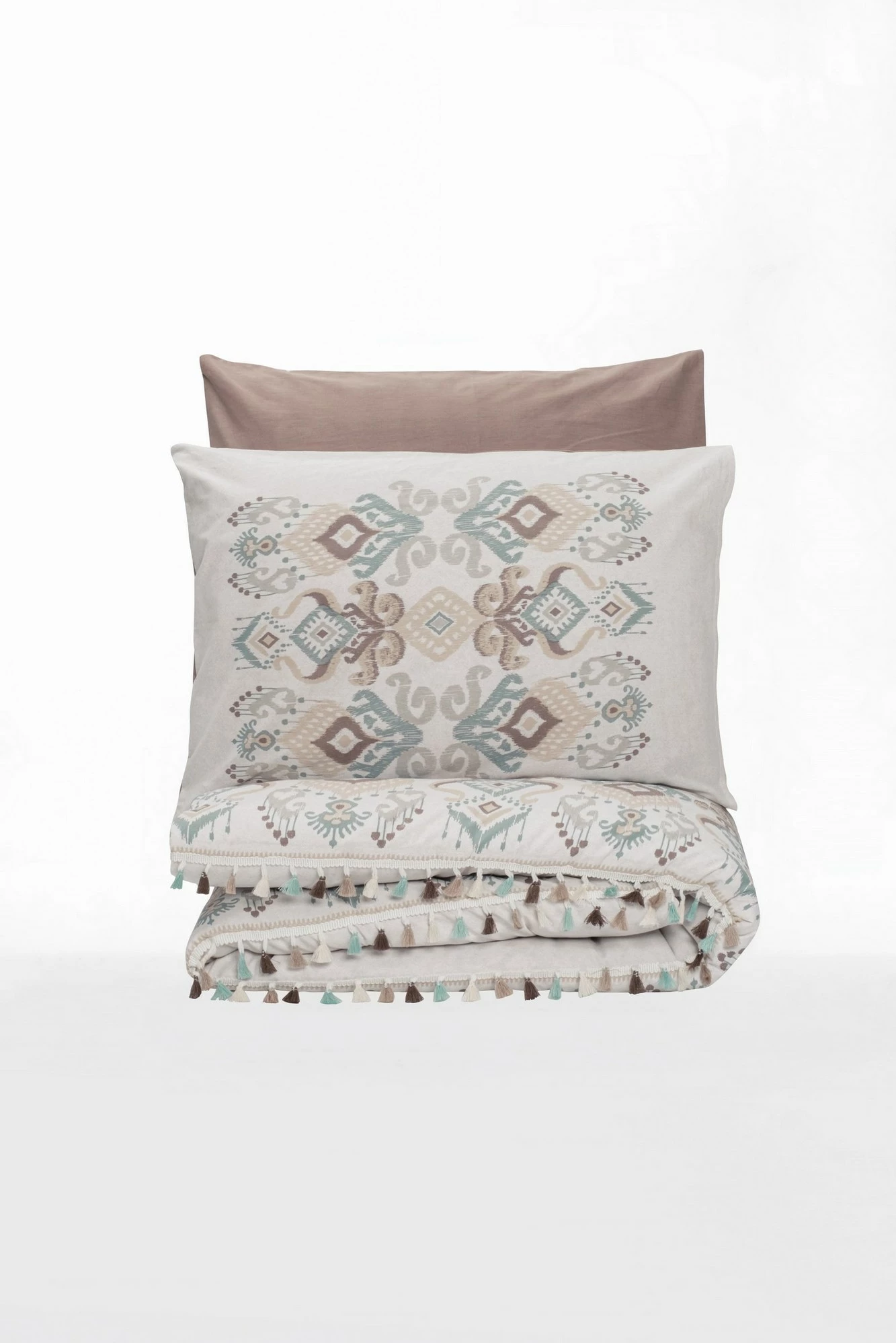 Set mbulesë për jorgan njëpersonësh Ranforce L'essentiel, Asilo, ngjyrë kafe