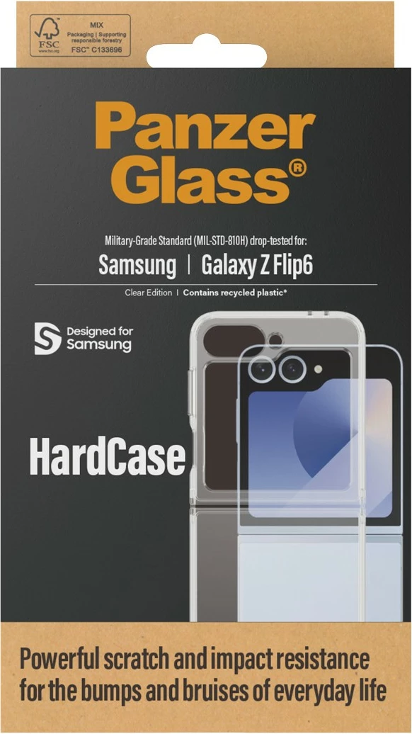 Mbështjellës PanzerGlass Hardcase Samsung Galaxy Z Flip 6, transparent