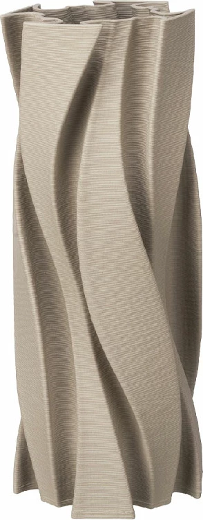 Vazo AURENE, qeramikë, ngjyrë gri e çelët, 14x14x33.5cm