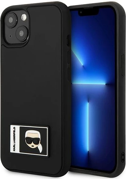 Mbështjellës Karl Lagerfeld KLHCP13M3DKPK për iPhone 13, 6.1", Ikonik Patch, i zi