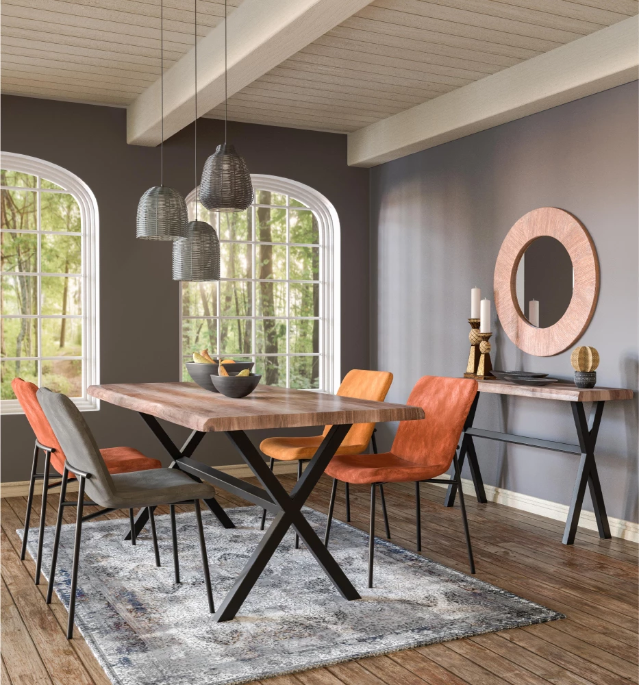 Konsolë Brick, ngjyrë arre e zezë, 120x40x75cm