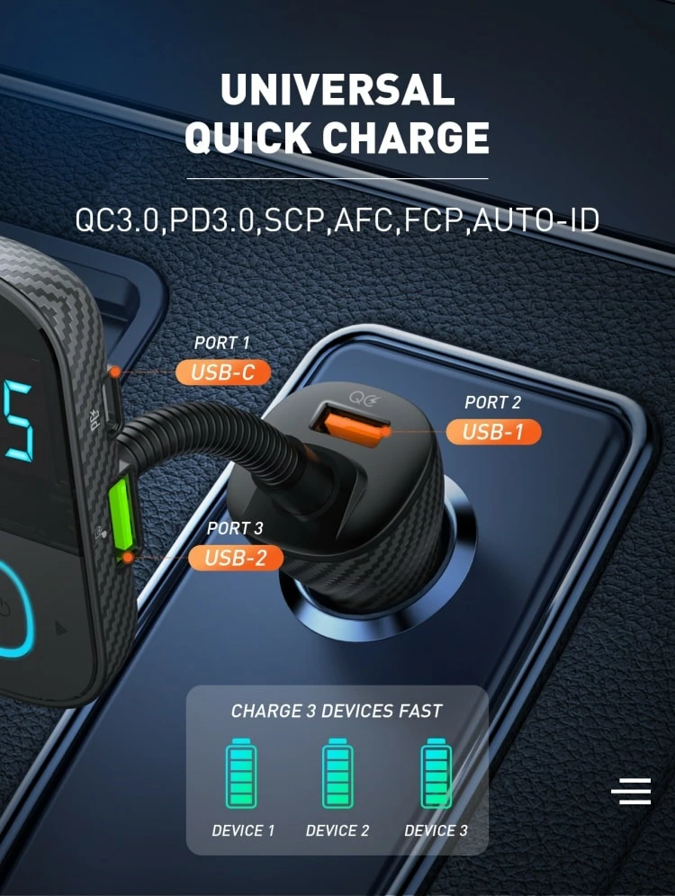 Karikues Për Veturë LDNIO C705Q (Zezë)