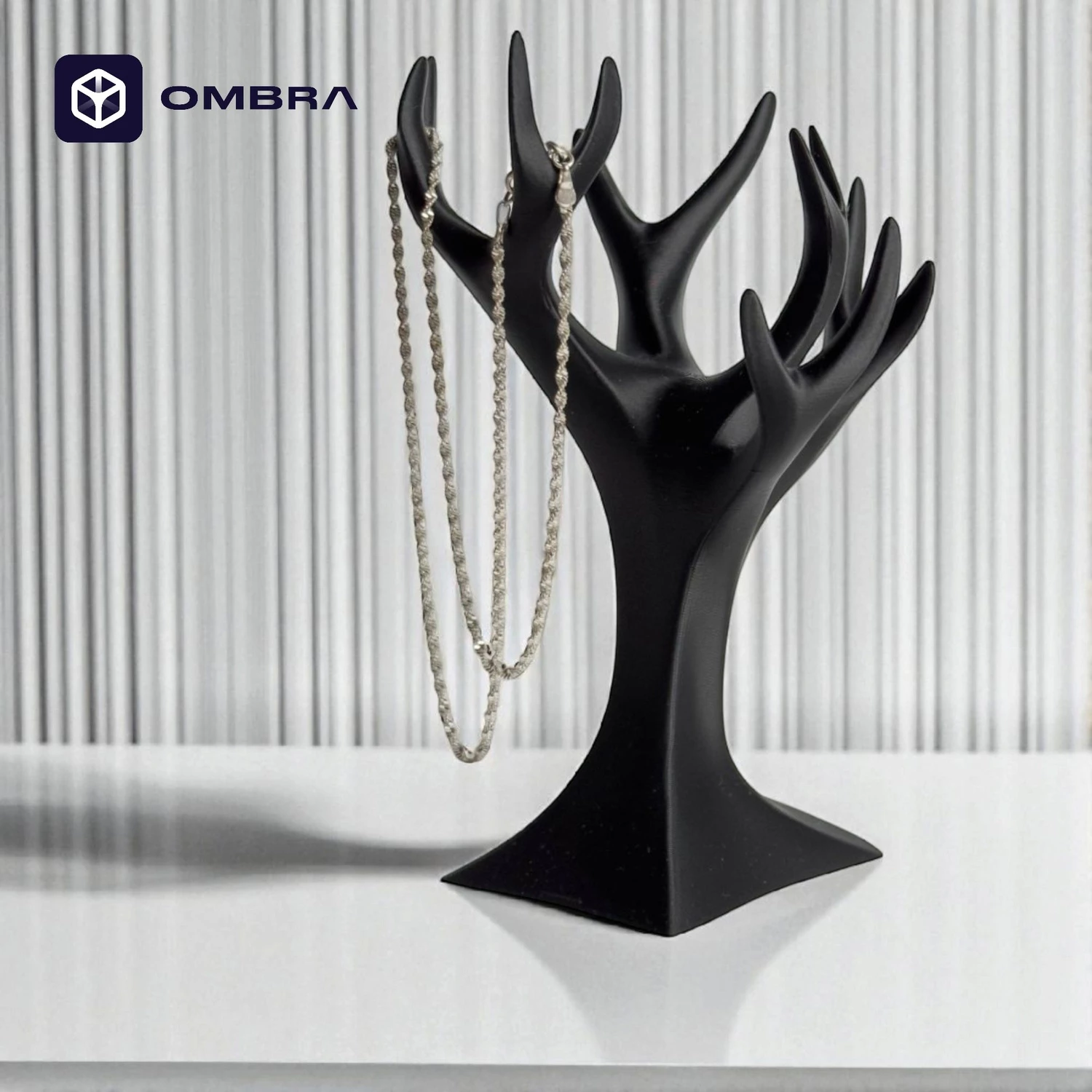 Mbajtëse dekorative pemë për aksesorë, e zezë