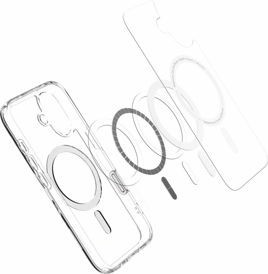 Mbështjellës Spigen Ultra Hybrid "T" MagSafe për iPhone 16, Bardhë