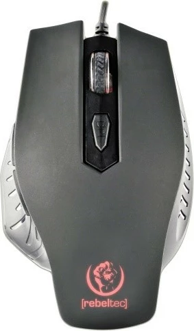 Set gaming maus + mauspad Rebeltec RED DRAGON, me ndriçim LED, 2400 DPI, i zi, dekorativ