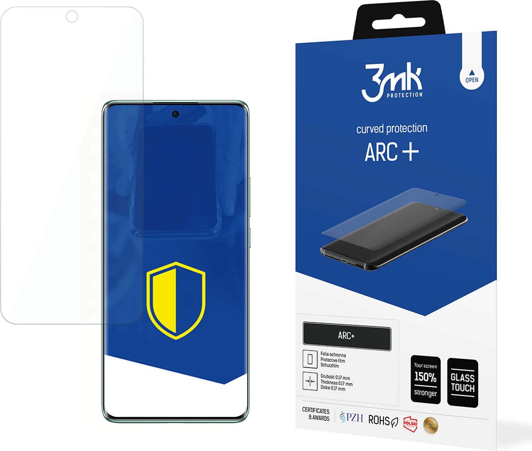 Film mbrojtës për ekran, 3mk Protection ARC+, për Oppo Reno 12, Transparent
