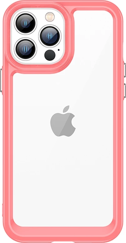 Mbështjellës Hurtel Outer Space Case për iPhone 12 Pro Max, hard cover me kornizë gel, Kuqe