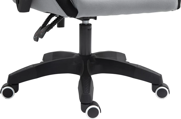 Karrige për zyre gaming Gline, ngjyrë zezë-gri, pëlhurë, pp zezë, 60x59x118cm