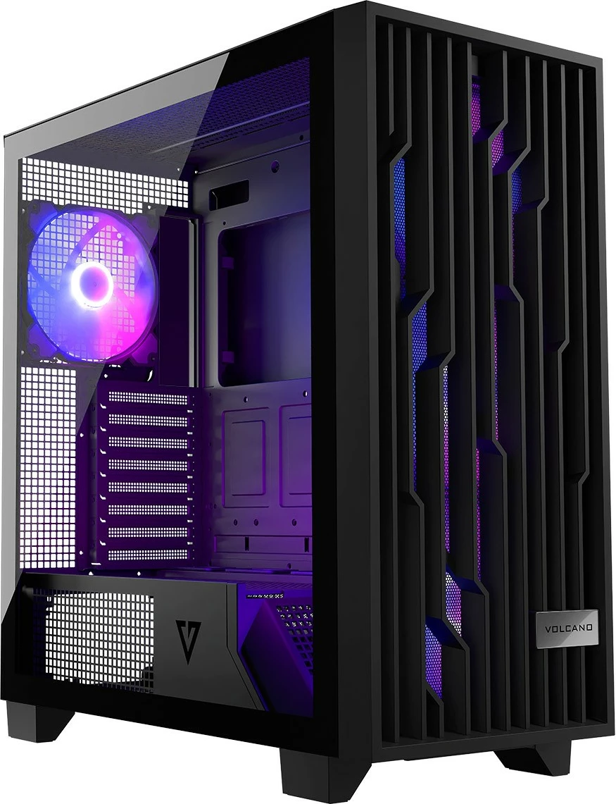 Kasë MODECOM Volcano Perun Apex ARGB Midi, e zezë