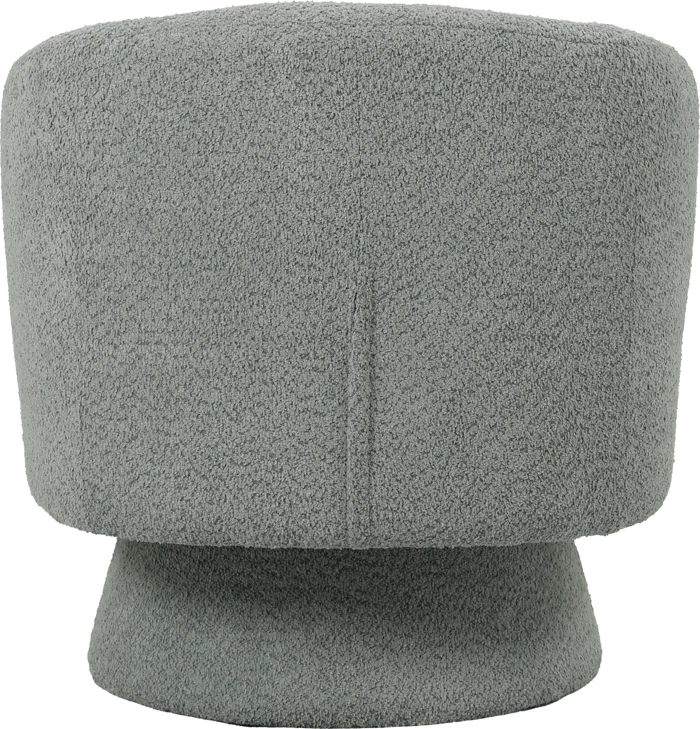 Kreslo rrotulluese, pëlhurë boucle, ngjyrë e gjelbër e çelur, 78x81x77cm