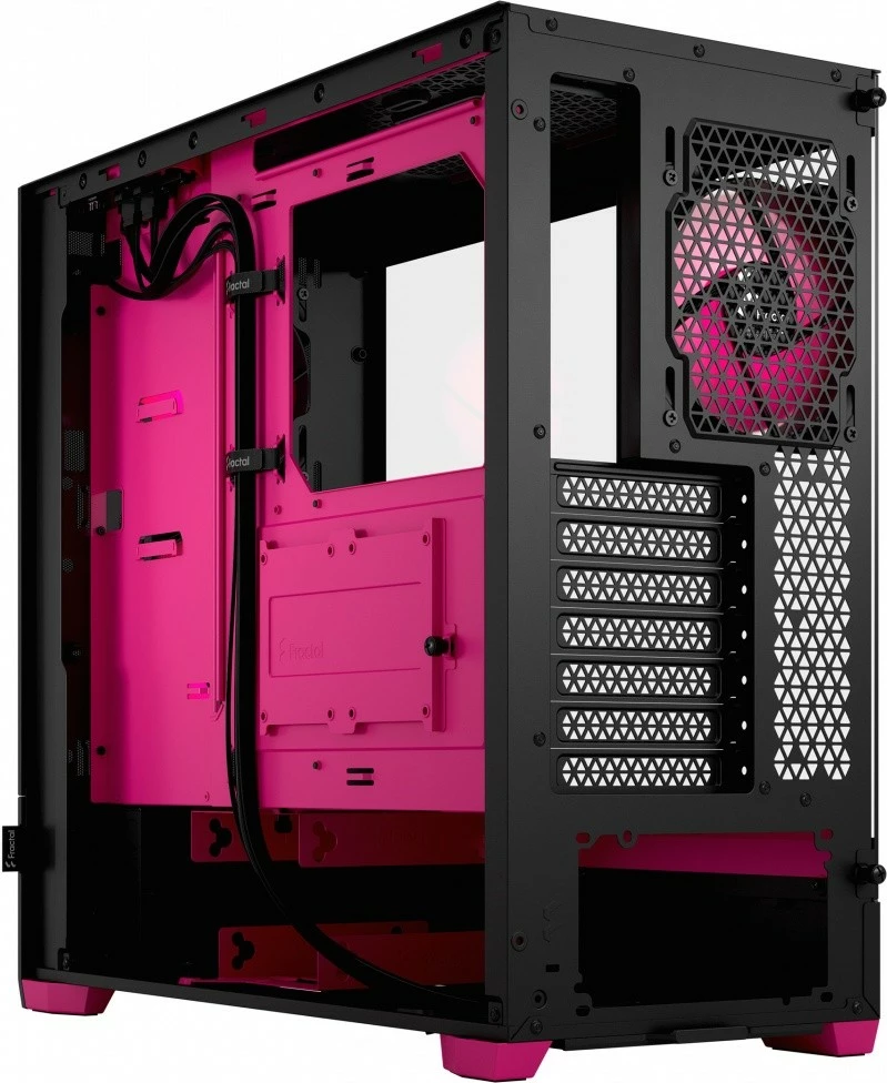 Kasë Fractal Design Pop Air Core TG Clear Tint RGB, Midi Tower, ATX, Micro ATX, Mini ITX, e zezë/magenta