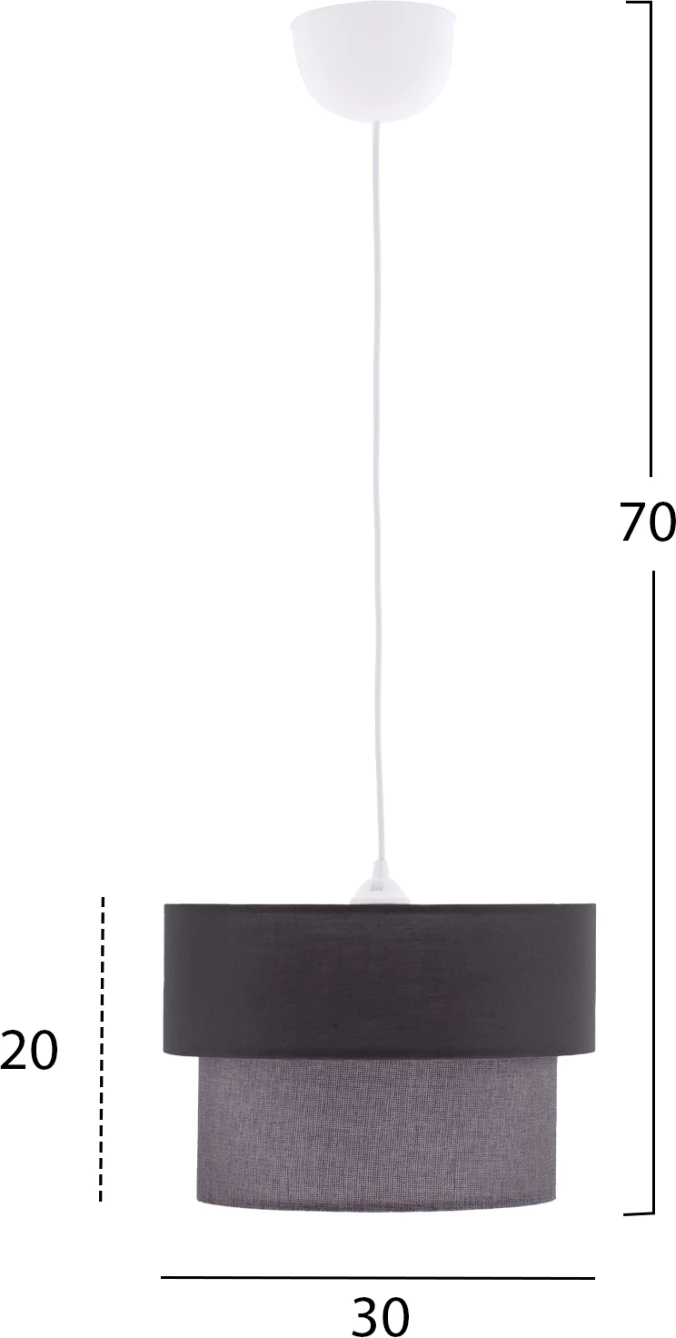 Llambë varëse për tavan FH7619.02, dy shtresa pëlhure, kornizë plastike