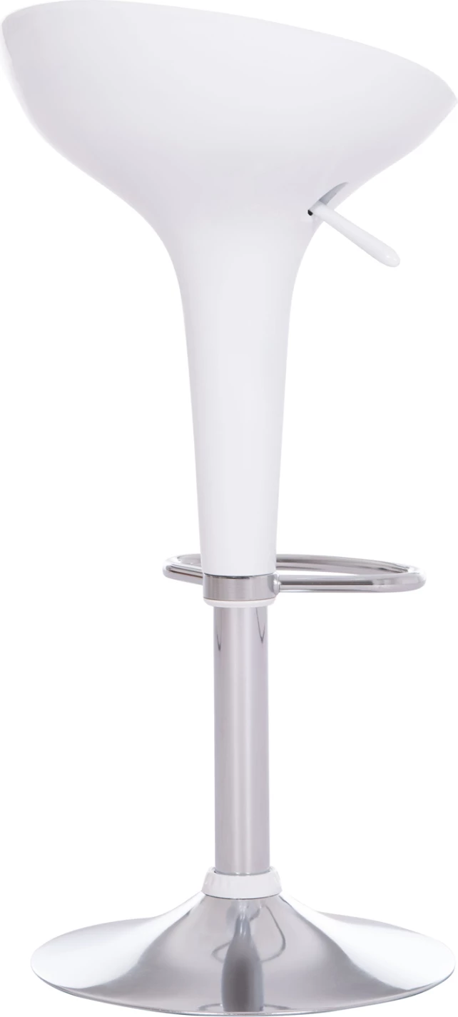 Karrige për bar rrotulluese DAISY, ABS e bardhë, 44x38x85cm, set prej 2 copësh