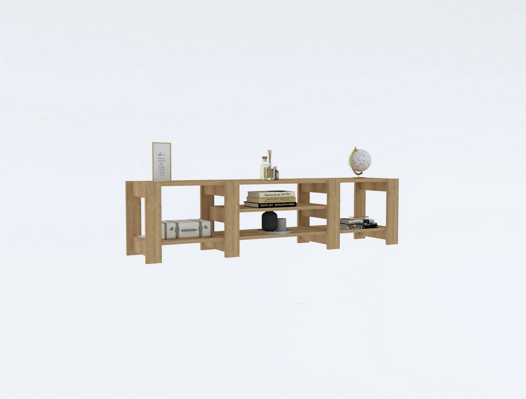 Komodinë TV Skye Decor, teknik, ngjyrë safir