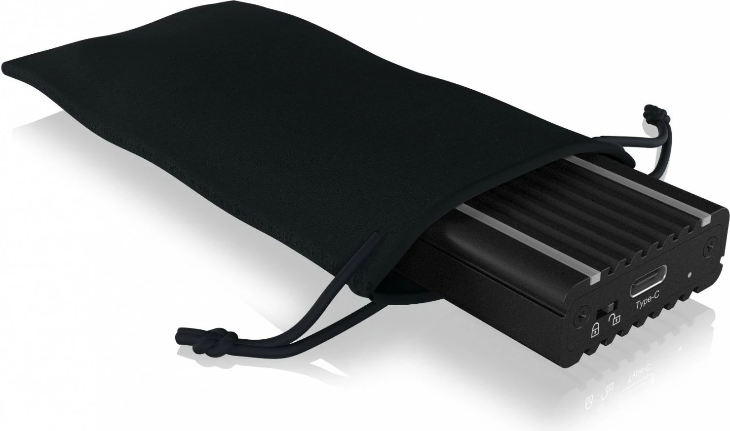 Kasë IcyBox IB-1824ML-C31 për SSD M.2 NVMe, RGB, e zezë