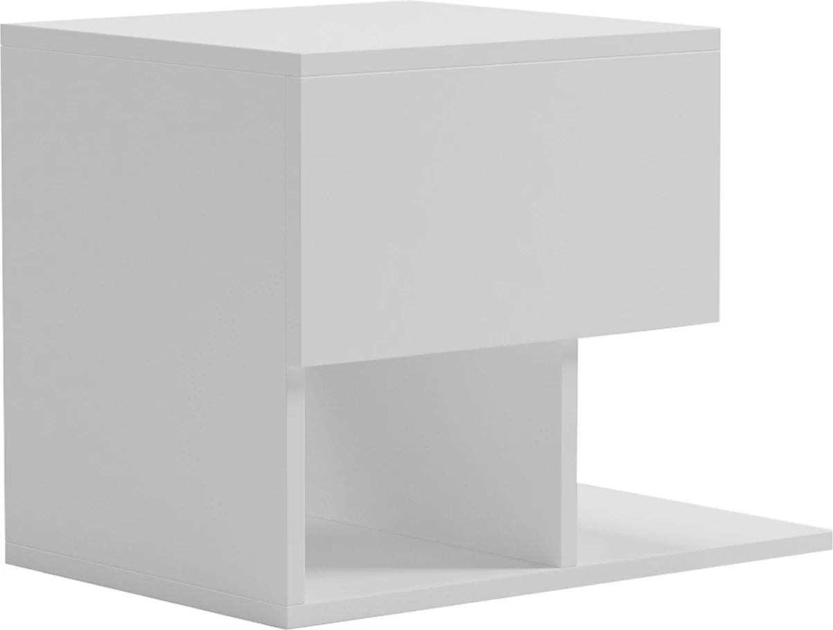 Komodinë CASPIAN FH9071.11 melaminë, ngjyrë e bardhë, 46.8x33x36.8H cm