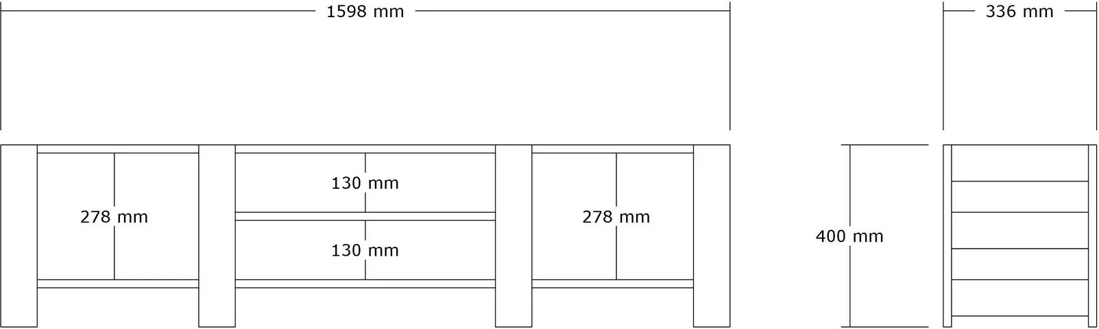 Komodinë TV Skye Decor, teknik, ngjyrë safir