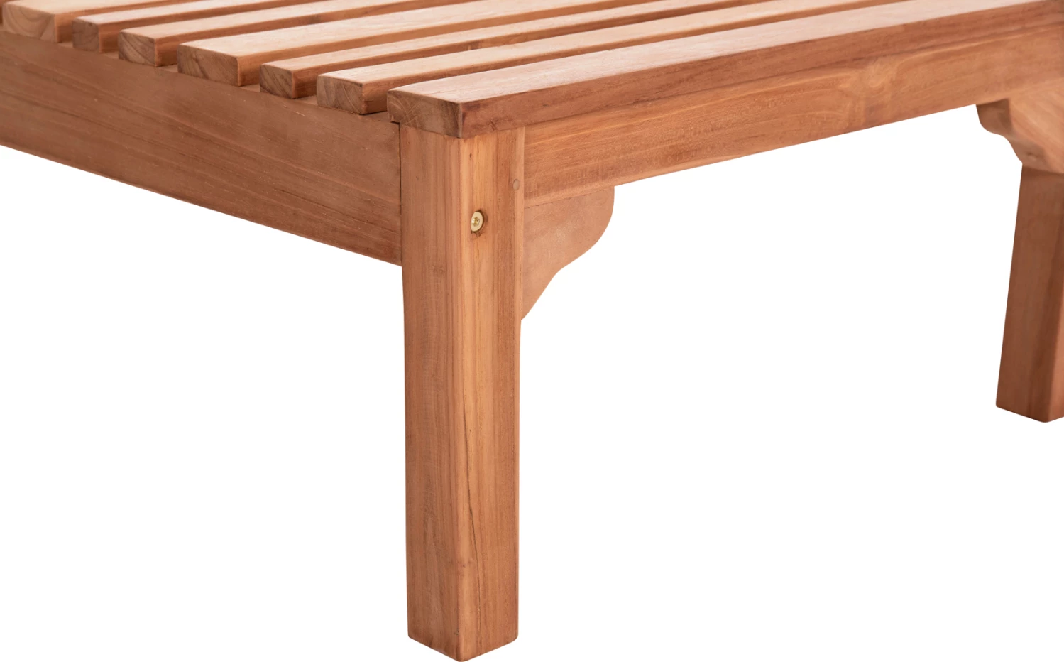 Shezlong me rrota STELLANO, dru tik natyral, 200x65x31cm