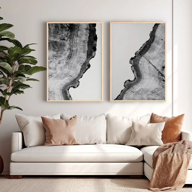 Pikturë muri në kornizë Nepen, diptyque, print digjital, shumëngjyrëshe, 33x1.5x48cm, set prej 2 copësh