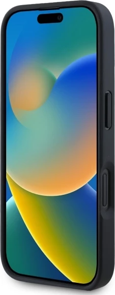 Mbështjellës, BMW, Smooth Rubber Logo, për iPhone 16 Pro Max, i zi