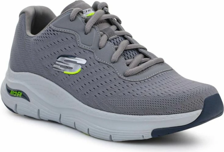 Këpucë Skechers Arch Fit për meshkuj, ngjyrë gri