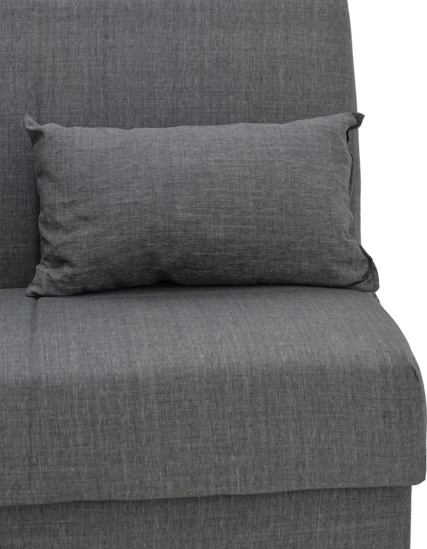 Divan trefishtë me hapësirë ruajtëse,, ngjyrë antracit, 190x75x85cm