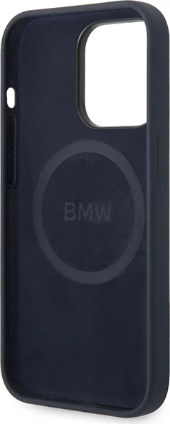 Mbështjellës BMW BMHMP14XSILNA për iPhone 14 Pro Max 6.7", silikon, MagSafe, navy blue
