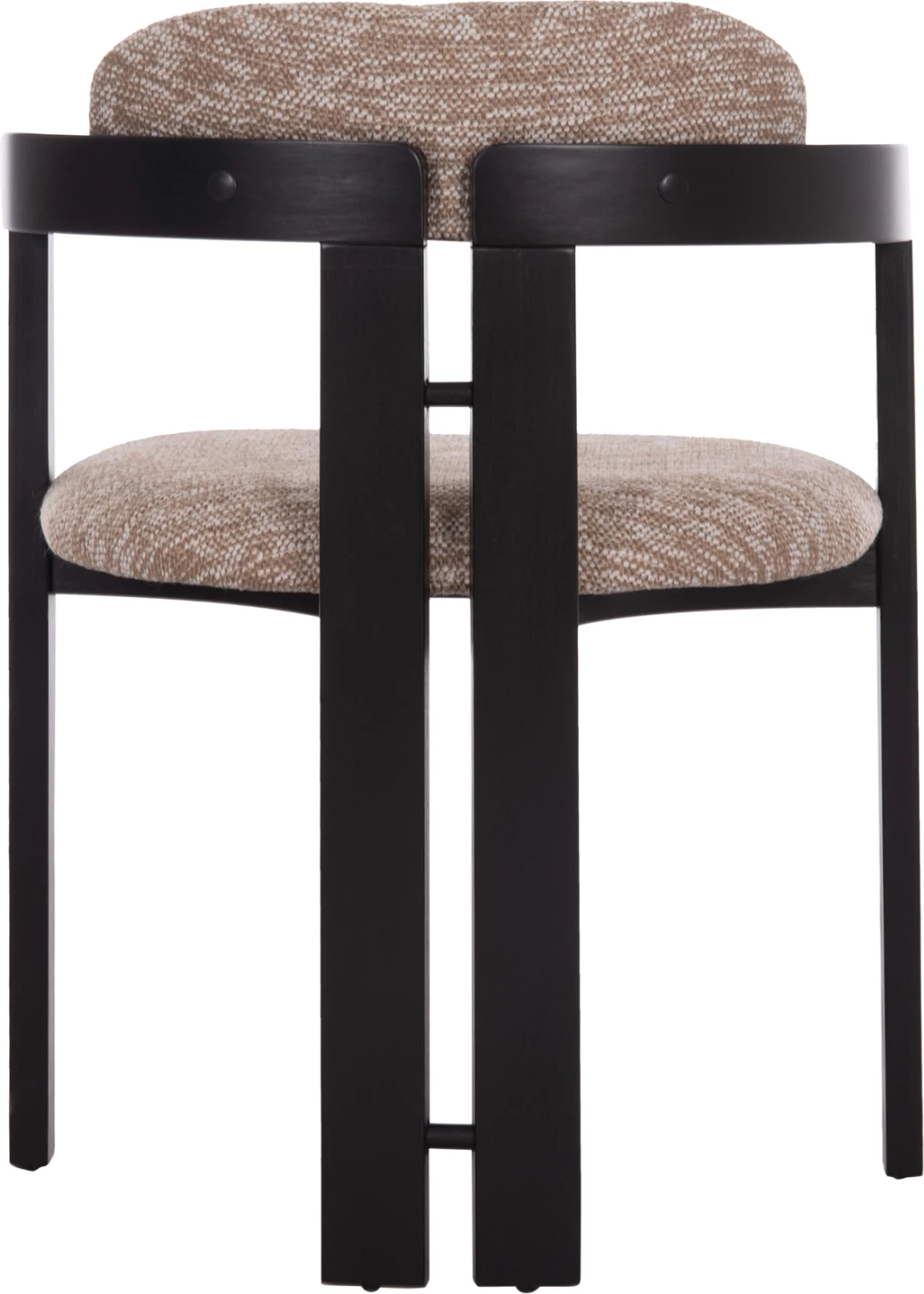 Karrige ngrënieje KALL, stof kafe, dru i zi, FH18247.02, 56x45x73cm