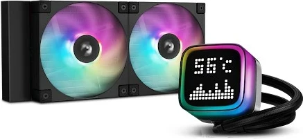 Sistem ftohës DEEPCOOL R-LP240-BKMSNC-G-1, për kasë kompjuteri, ftohës me lëng, 12 cm, Zi
