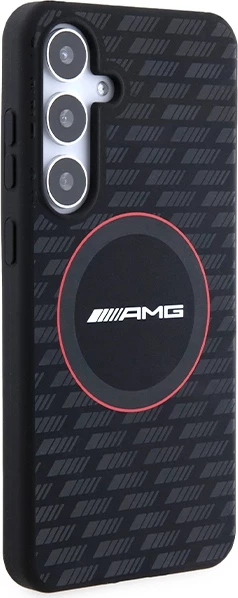 Mbështjellës Mercedes AMG Silicone Carbon Pattern MagSafe për Samsung Galaxy S24+, i zi