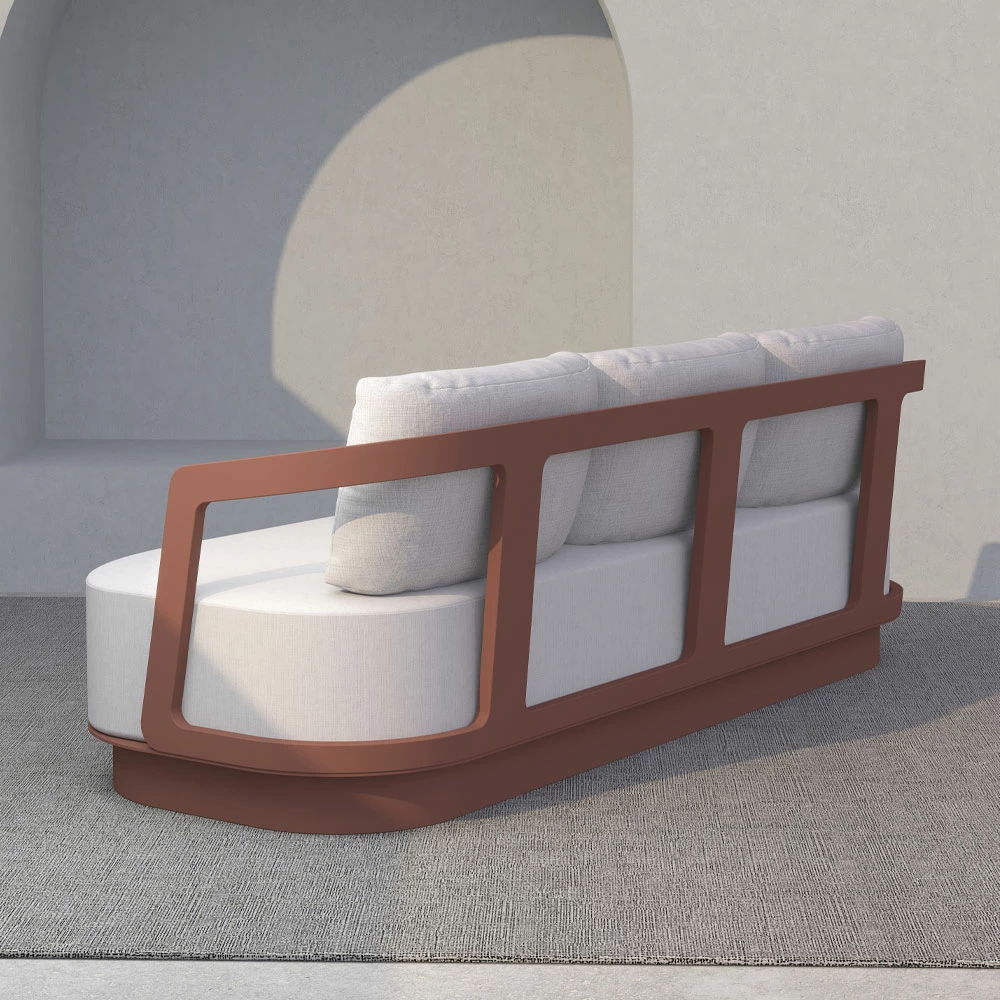 Set lounge TORRE 1+2+2, terrakote, 198x81x66cm