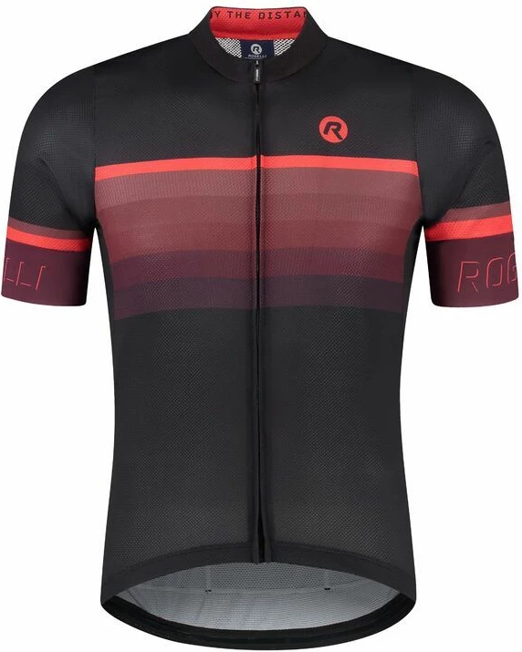 Maicë sportive për meshkuj Rogelli, e zezë dhe burgundy