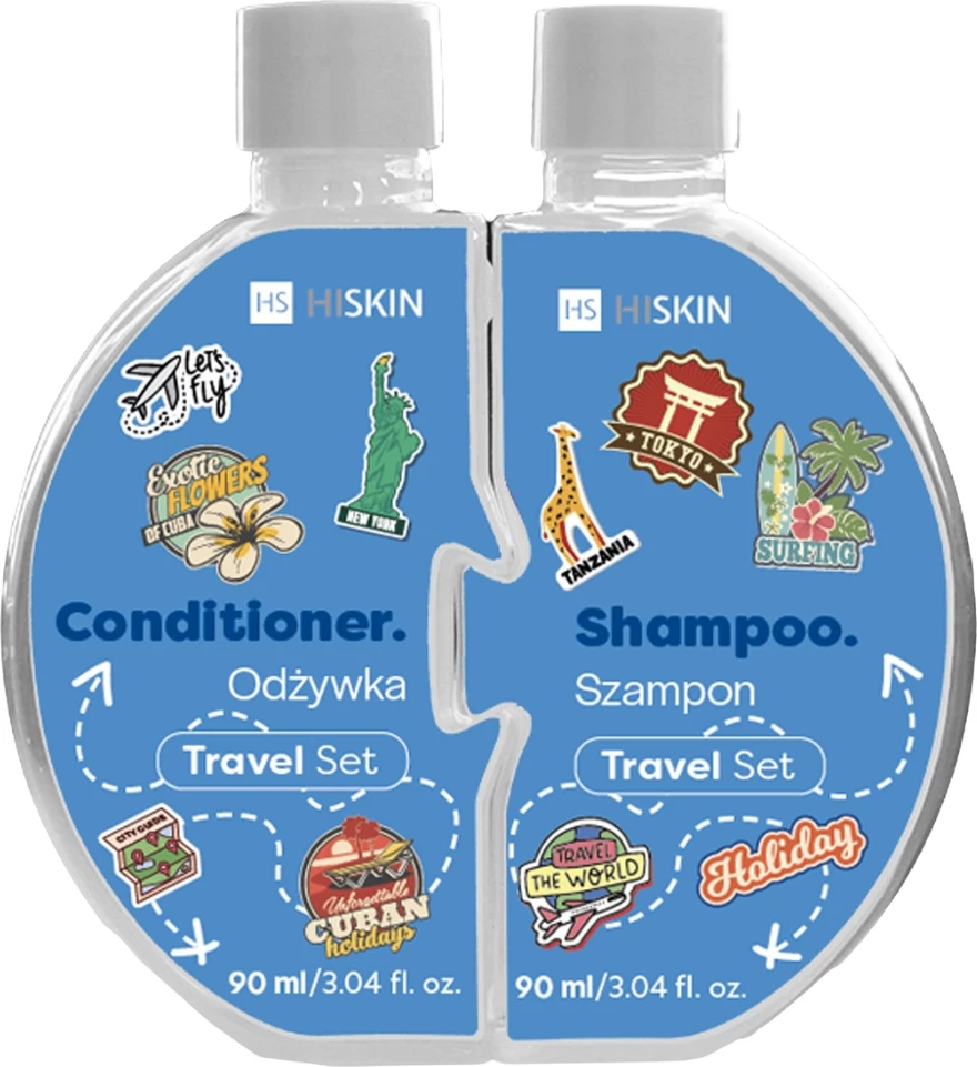 Set shampo dhe balsam për femra HiSkin Puzzle Travel 2x90ml