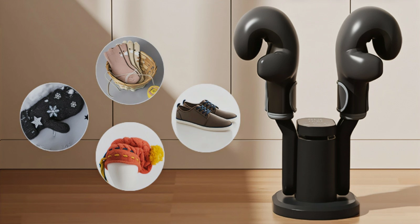 Tharëse këpucësh Media-Tech MT6539, rregullim automatik 40-55°C, ozon 50 mg/h, timer 15-360 min, panel dixhital, mbrojtje nga mbinxehja, e zezë/e verdhë