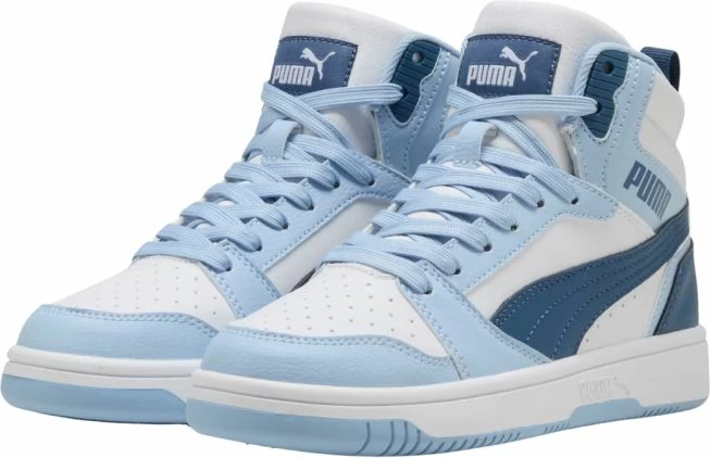 Atlete për fëmijë Puma, të bardha e kaltër