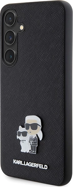 Mbështjellës Karl Lagerfeld Saffiano Karl&Choupette Pin për Samsung Galaxy S24, i zi