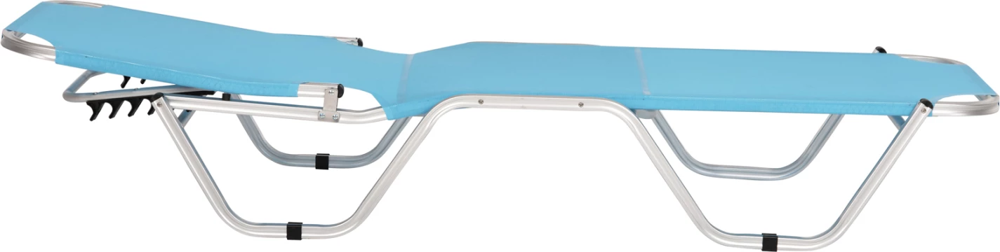 Shezlong profesional alumini FH5071.08, ngjyrë e kaltër e çelët, 60x195x30 cm