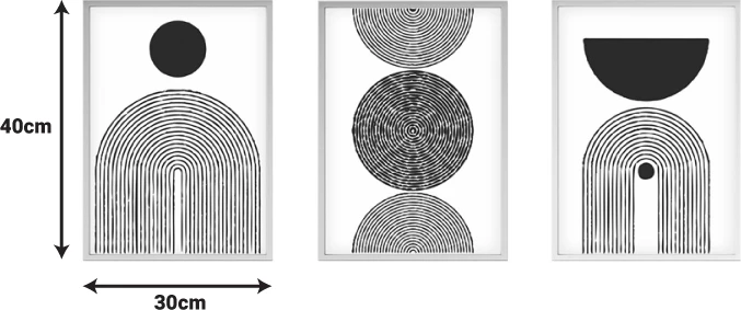 Pikturë kanavacë Serchie, triptik, printim digjital, 30x3x40cm