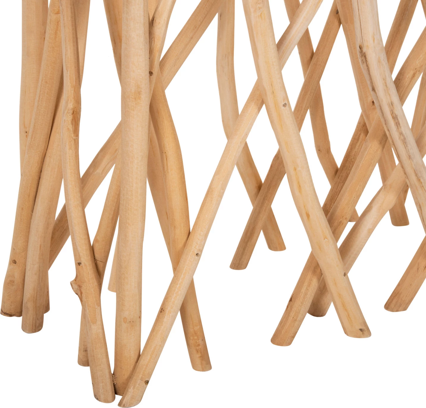 Konsolë stil rustik, degë TEAK, sipërfaqe tavoline 3cm, 121x36x75H cm, FH9805